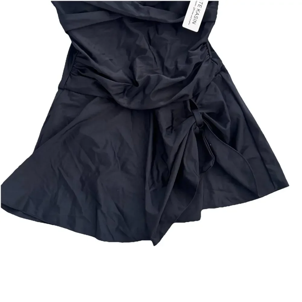 New Kate Kasin Black Swimsuit ONEPIECE Swim Dress L Vaca Beach Coastal - Picture 3 of 7